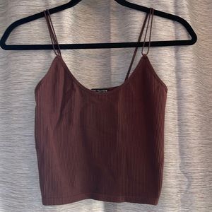 Double Thin Strap Crop Top